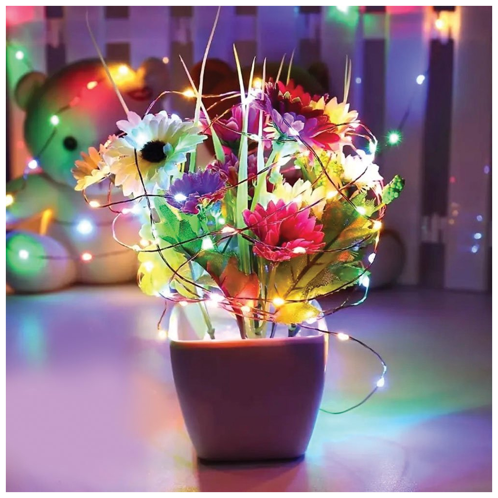 Гірлянда ColorWay Роса LED 100 10 м 8 функцій різнокольорова USB (CW-G-100L10NUMC) - фото 3 Гірлянда ColorWay Роса LED 100 10 м 8 функцій різнокольорова USB (CW-G-100L10NUMC) - фото 3