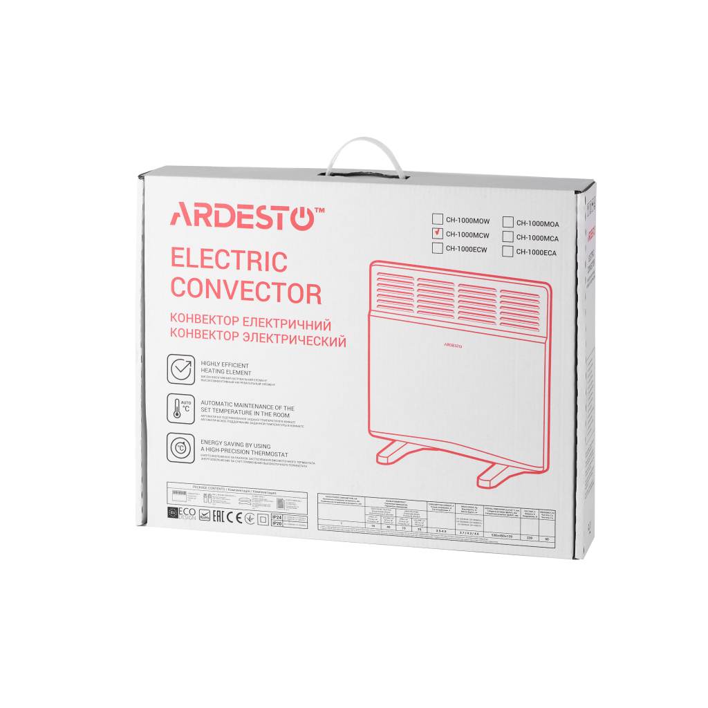 Обігрівач Ardesto CH-1000MCW - фото 8 Обігрівач Ardesto CH-1000MCW - фото 8
