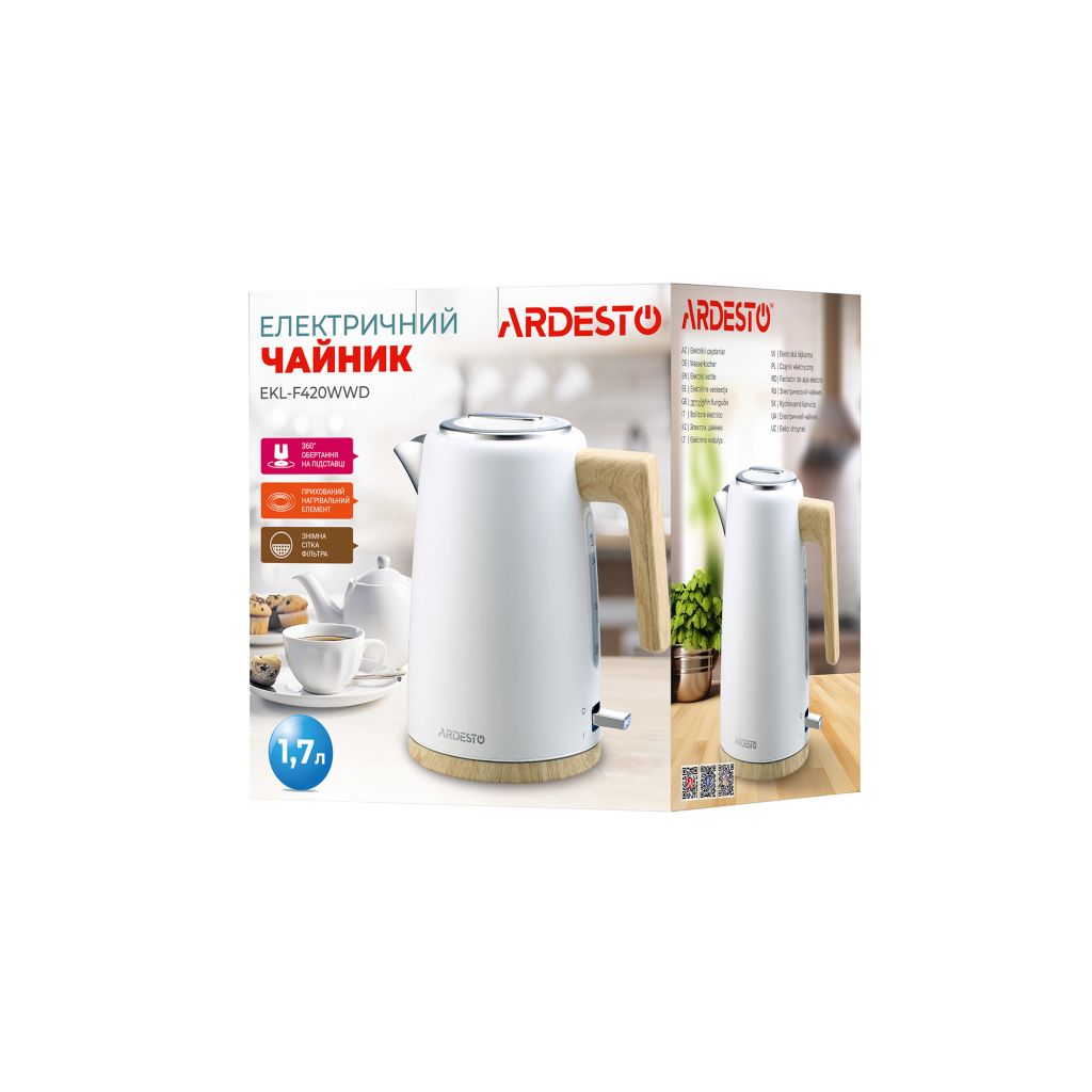 Електрочайник Ardesto EKL-F420WWD - фото 7 Електрочайник Ardesto EKL-F420WWD - фото 7
