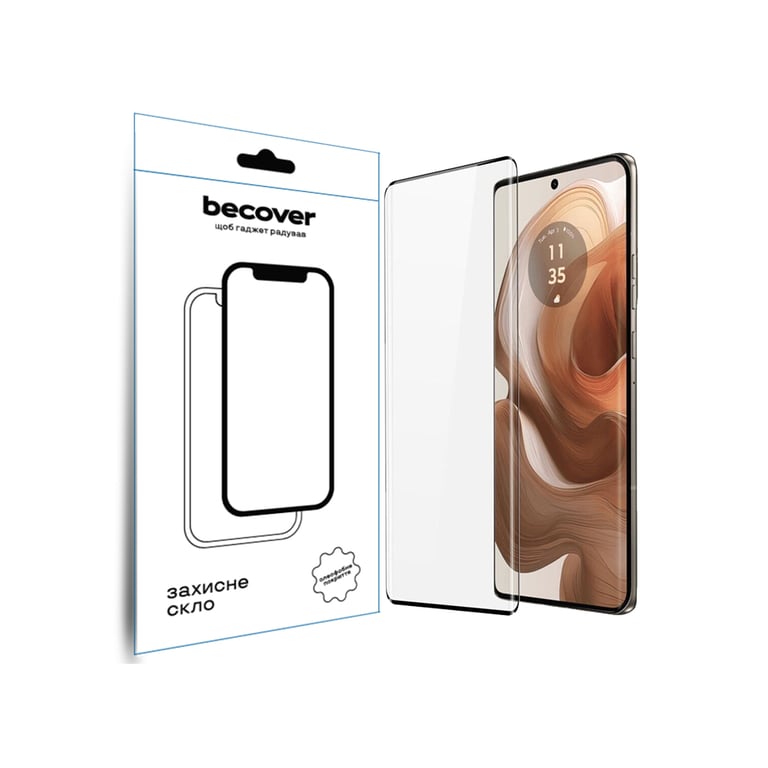 Скло захисне BeCover Motorola Edge 50 Ultra Black (712345) - фото 1