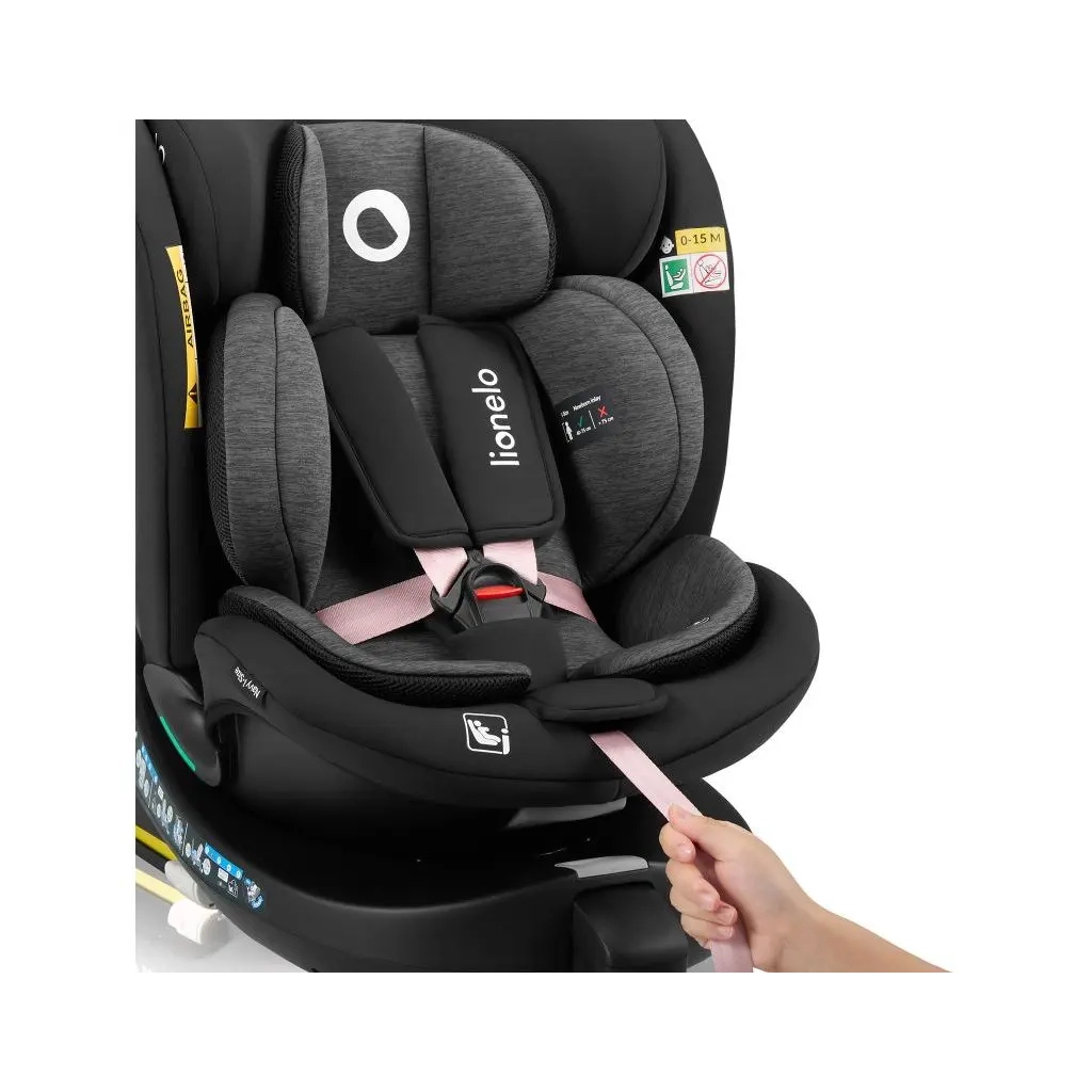 Автокрісло Lionelo Navy I-Size Black Pink (LO-NAVY I-SIZE BLACK PINK) - фото 12 Автокрісло Lionelo Navy I-Size Black Pink (LO-NAVY I-SIZE BLACK PINK) - фото 12