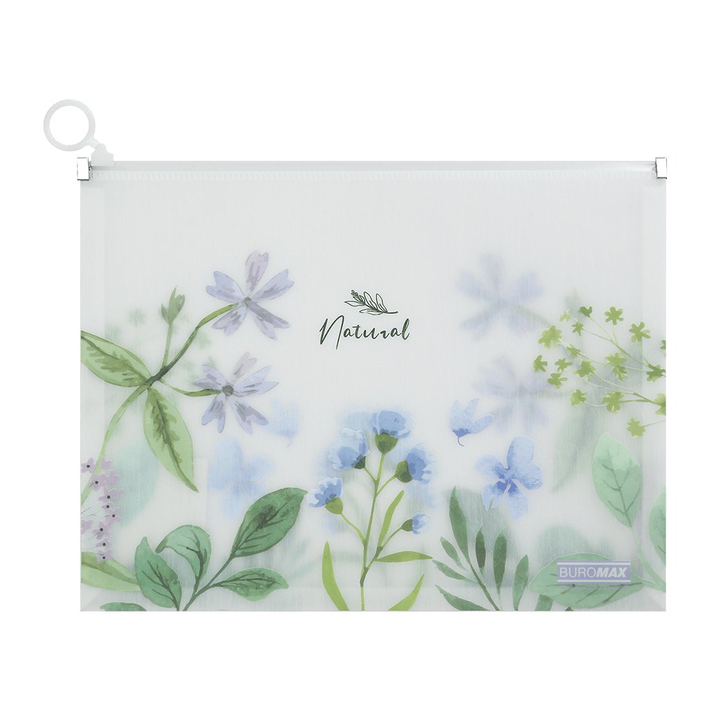 Папка - конверт Buromax на zip-блискавці А4 матовий напівпрозорий пластик, ARABESKI, блакитний (BM.3975-14) Папка - конверт Buromax на zip-блискавці А4 матовий напівпрозорий пластик, ARABESKI, блакитний (BM.3975-14)