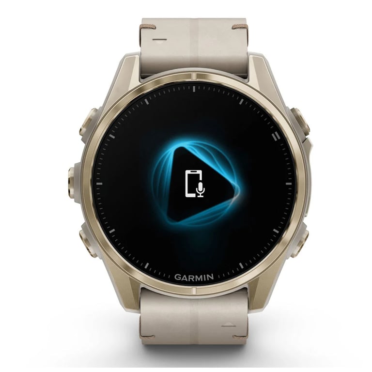 Смарт-годинник Garmin fenix 8 43mm, AMOLED, Saph, SftGldSS/FogGryLeatherBnd, Excl, GPS (010-02903-40) - фото 2
