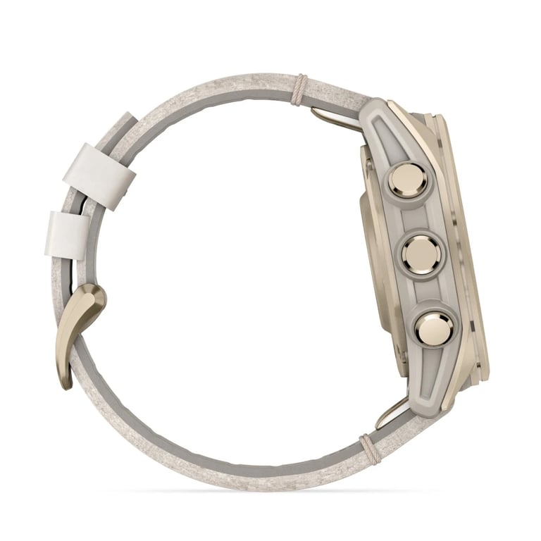 Смарт-годинник Garmin fenix 8 43mm, AMOLED, Saph, SftGldSS/FogGryLeatherBnd, Excl, GPS (010-02903-40) - фото 4