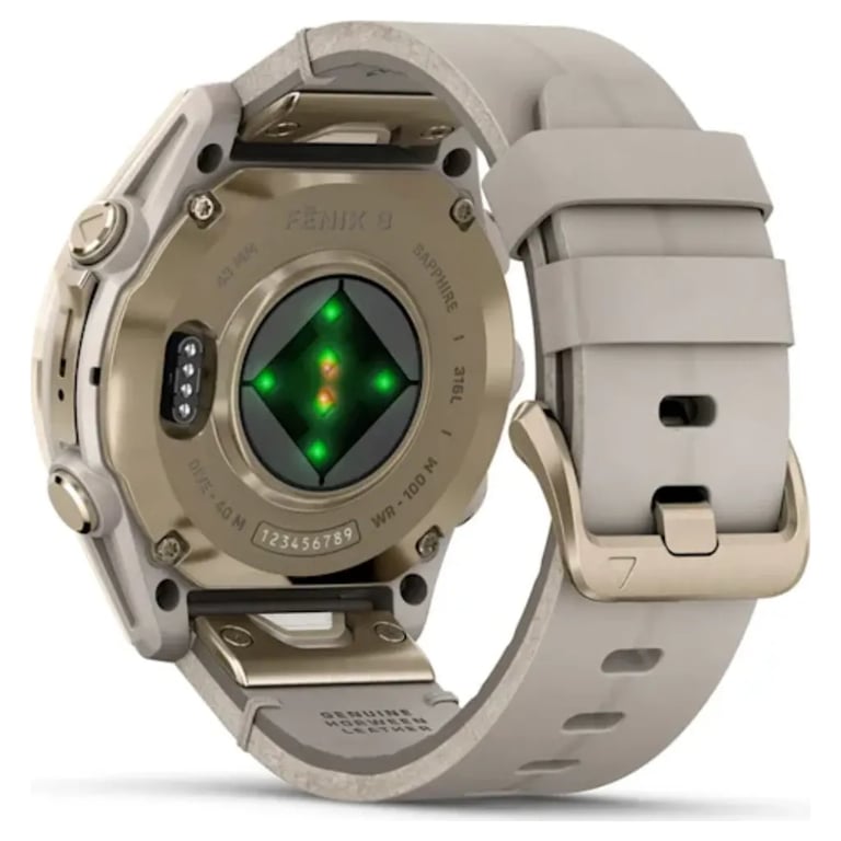 Смарт-годинник Garmin fenix 8 43mm, AMOLED, Saph, SftGldSS/FogGryLeatherBnd, Excl, GPS (010-02903-40) - фото 6
