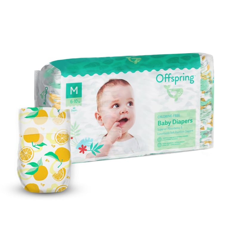 Підгузки Offspring Tangy Orange Розмір M 6-10 кг 42 шт (DP-OI-FAT-M42P-TGYORN) - фото 1