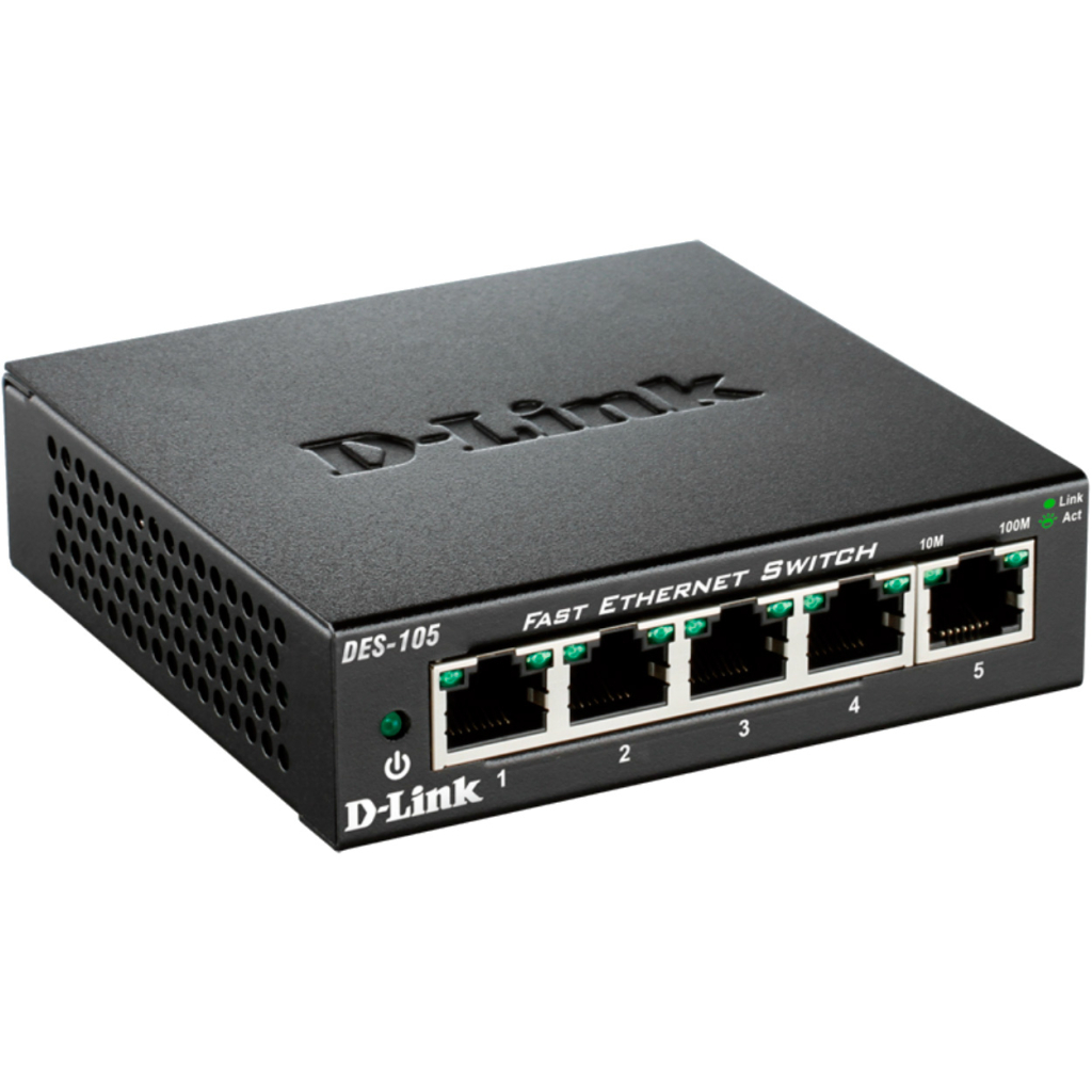 Комутатор мережевий D-Link DES-105 Комутатор мережевий D-Link DES-105