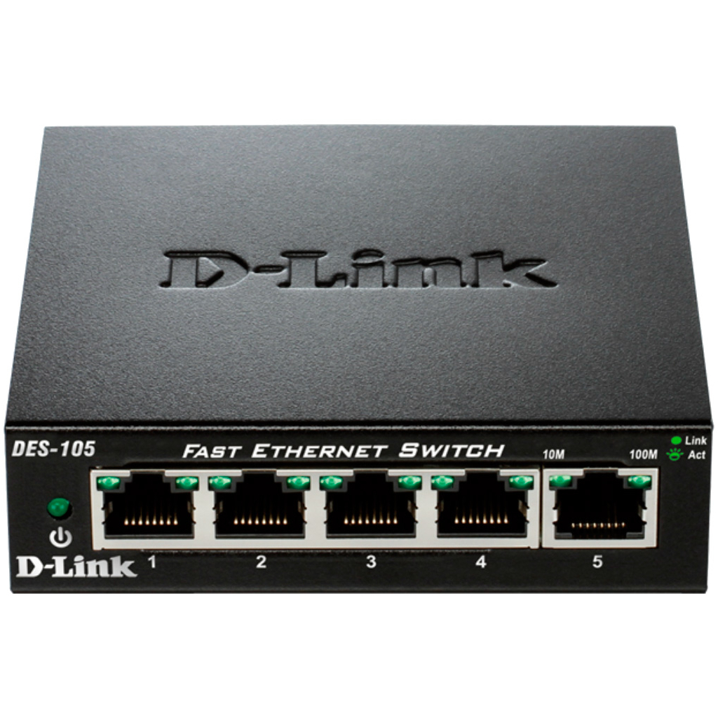 Комутатор мережевий D-Link DES-105 - фото 2 Комутатор мережевий D-Link DES-105 - фото 2