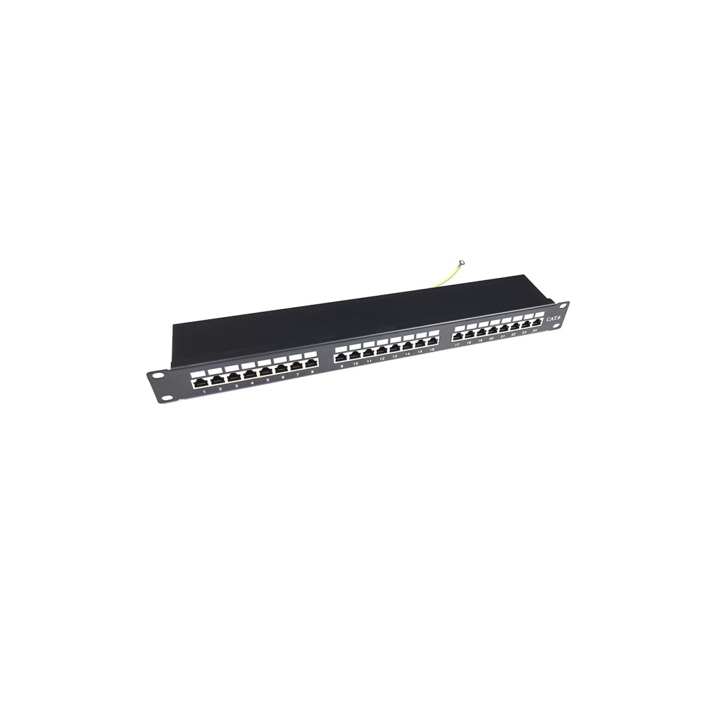 Патч-панель 19" 24xRJ45 STP cat.6, 1U Eserver (WT-2084-CAT 6) - фото 1