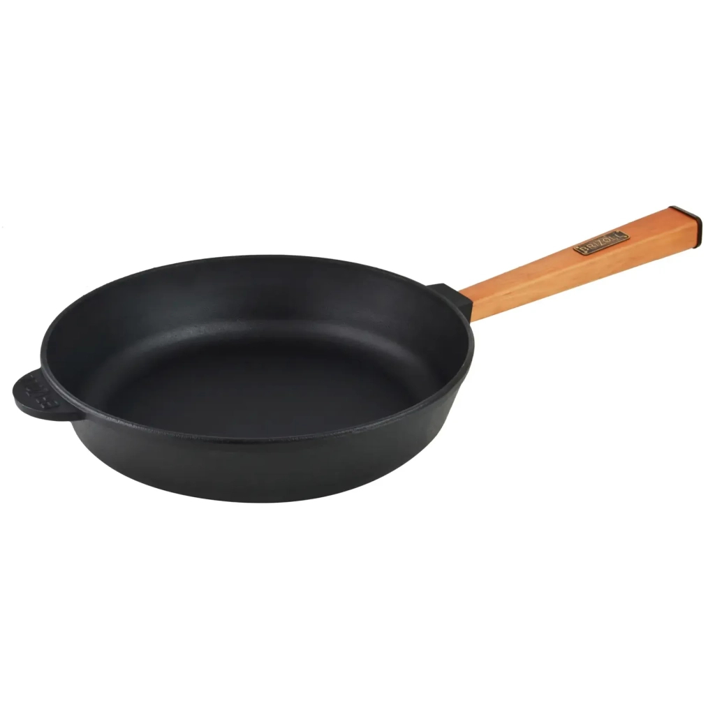 Сковорода Brizoll Optima чавунна з ручкою 260х60 мм (O2660-P) - фото 1 Сковорода Brizoll Optima чавунна з ручкою 260х60 мм (O2660-P) - фото 1