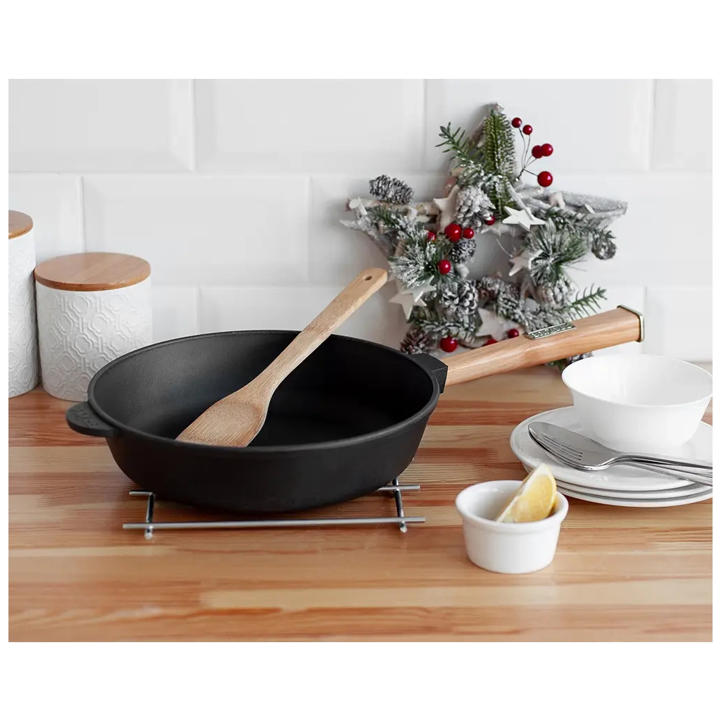 Сковорода Brizoll Optima чавунна з ручкою 260х60 мм (O2660-P) - фото 10 Сковорода Brizoll Optima чавунна з ручкою 260х60 мм (O2660-P) - фото 10