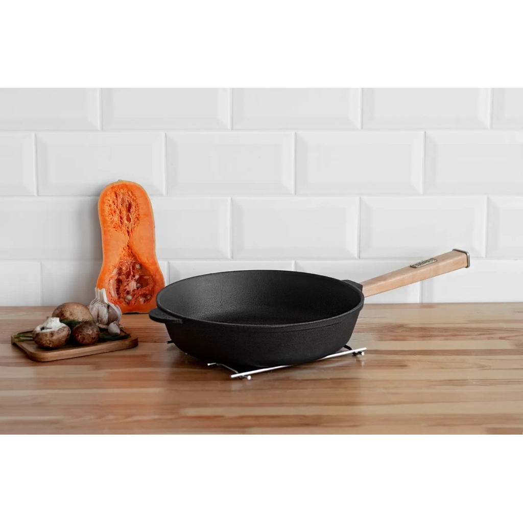 Сковорода Brizoll Optima чавунна з ручкою 260х60 мм (O2660-P) - фото 9 Сковорода Brizoll Optima чавунна з ручкою 260х60 мм (O2660-P) - фото 9