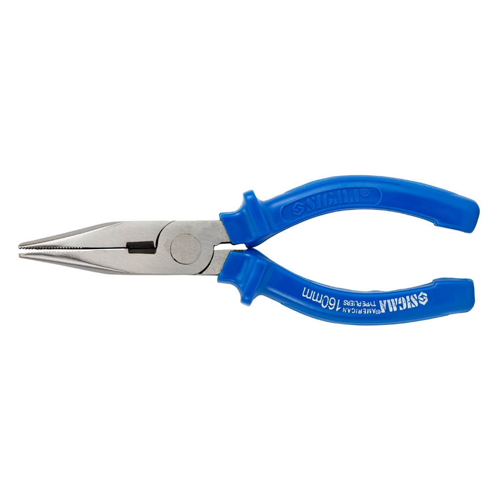 Плоскогубці Sigma довгогубці прямі 160мм сині (4357161) - фото 1