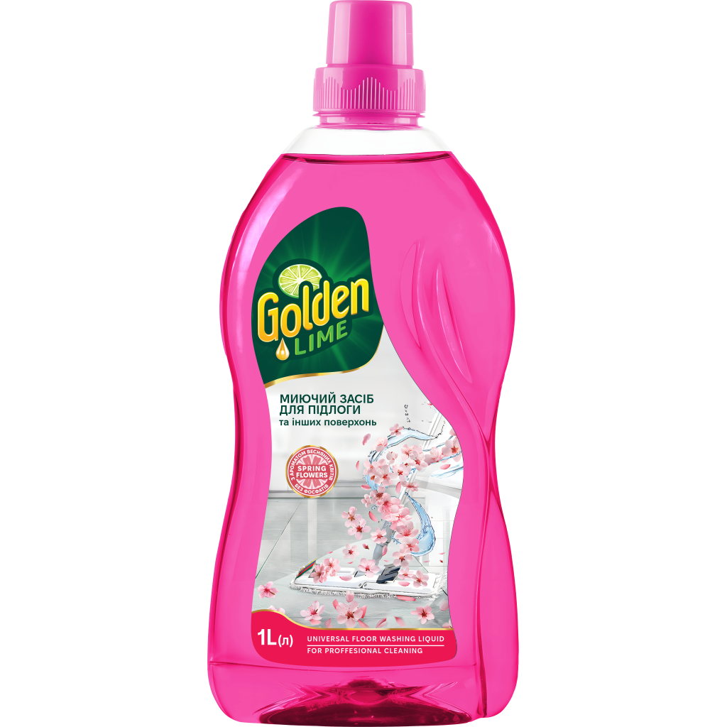 Засіб для миття підлоги PRO service Golden Lime Універсальний Весняні квіти 1 л (4823071665031) - фото 1 Засіб для миття підлоги PRO service Golden Lime Універсальний Весняні квіти 1 л (4823071665031) - фото 1