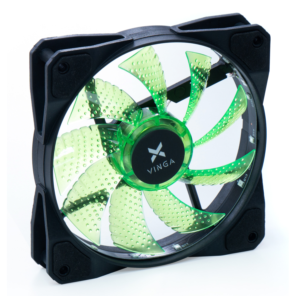 Кулер до корпусу Vinga 12025-15-G1 - фото 2 Кулер до корпусу Vinga 12025-15-G1 - фото 2