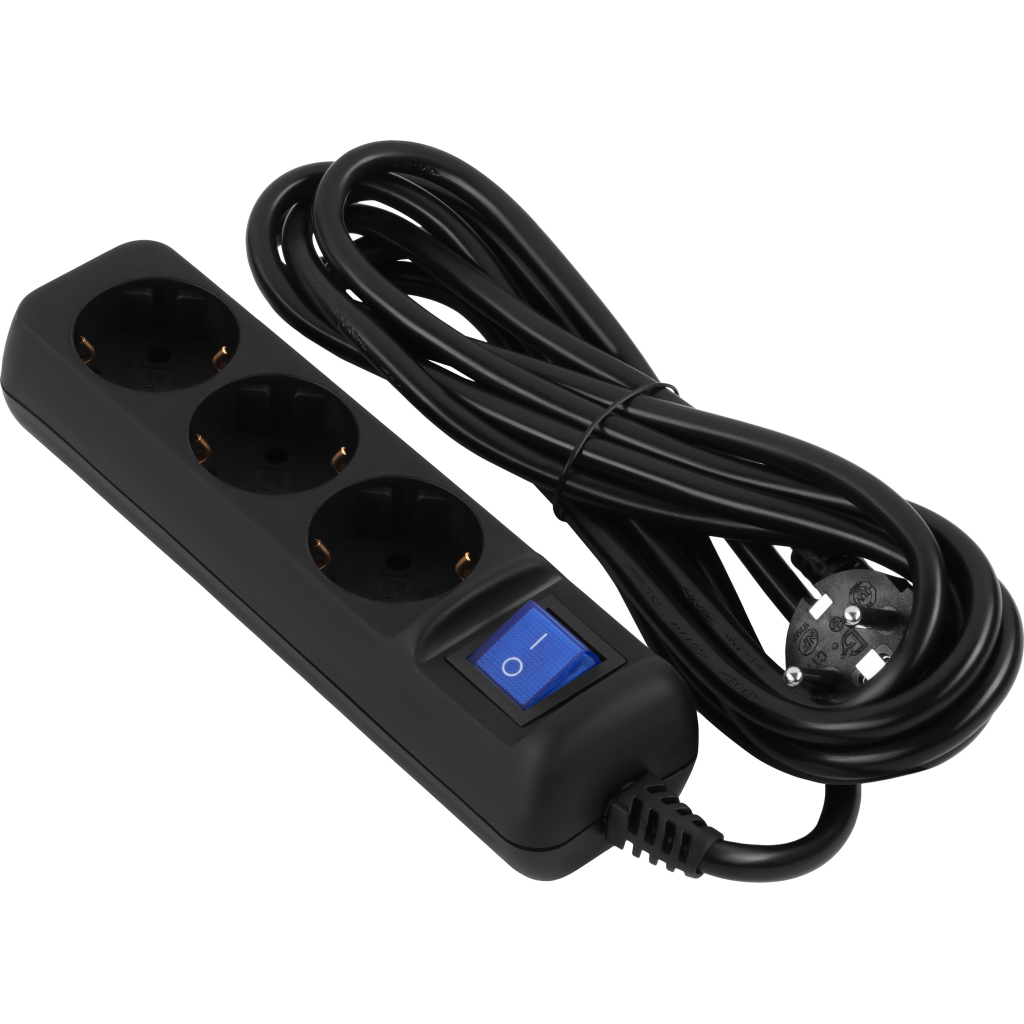 Мережевий подовжувач 2E 2E-U03ESM3BK - фото 1