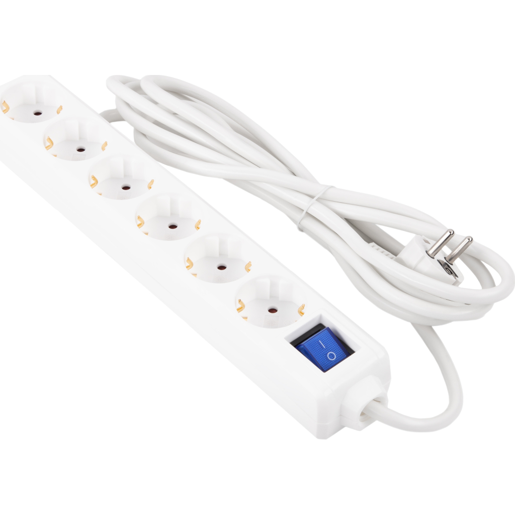 Мережевий подовжувач 2E 2E-U06ESM3WH - фото 1