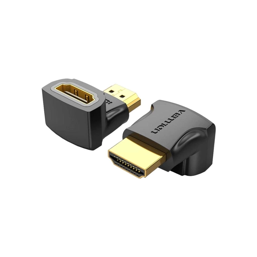 Перехідник HDMI F to HDMI M 90° 4K 60Hz PVC Vention (AIOB0) - фото 1