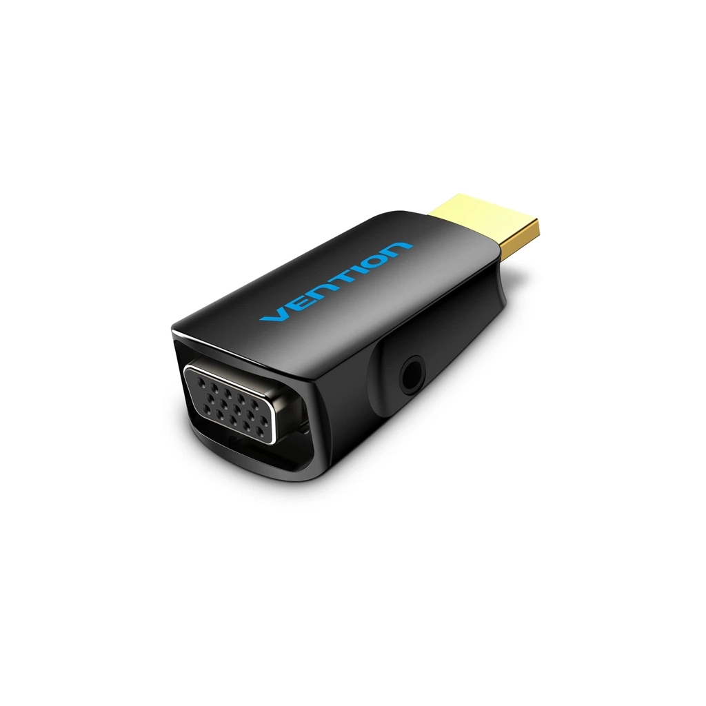 Перехідник HDMI M to VGA F 1080P 60Hz 3,5mm Audio Vention (AIDB0) - фото 1