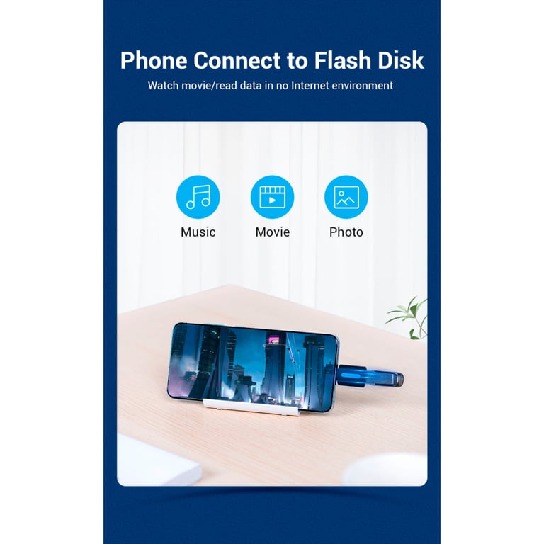 Перехідник OTG USB 2.0 AF to USB-C Vention (CDTB0) - фото 4