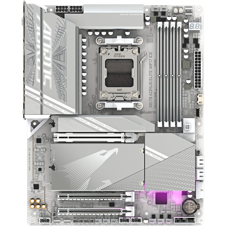 Материнська плата GIGABYTE X870 AORUS ELITE WIFI7 ICE (X870 A ELITE WF7 ICE) - фото 2