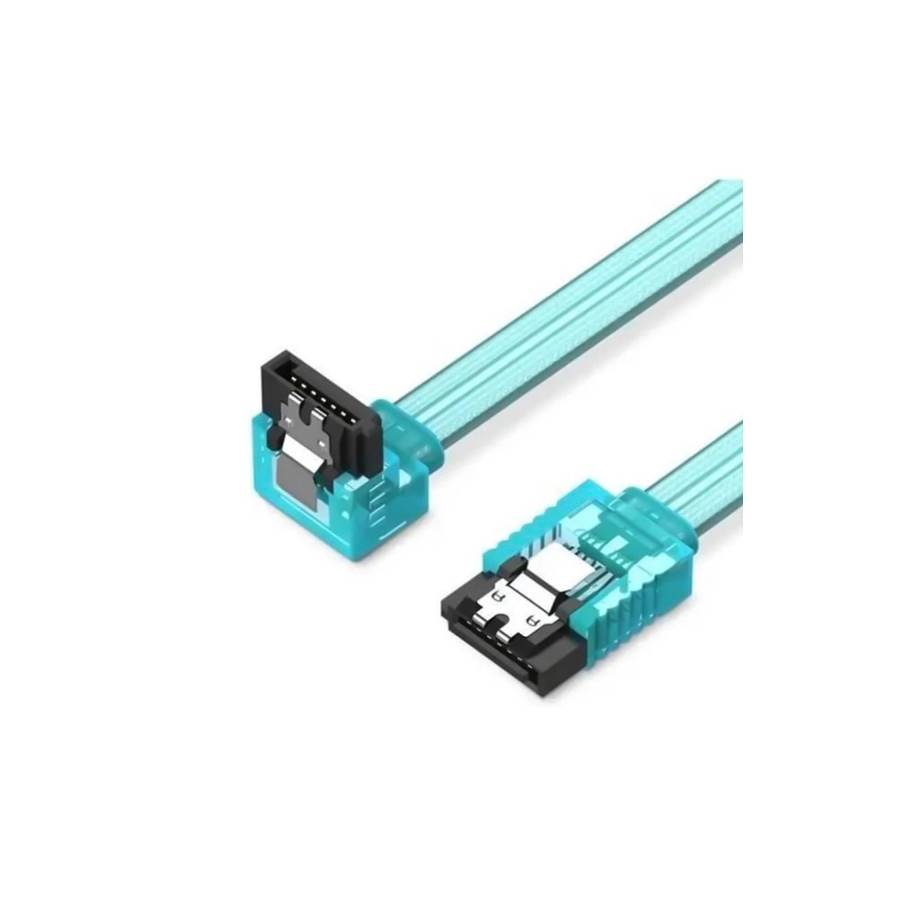 Кабель для передачі даних SATA 3.0 7pin F/F 0.5m L Blue Vention (KDDSD) - фото 1