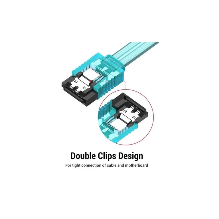 Кабель для передачі даних SATA 3.0 7pin F/F 0.5m L Blue Vention (KDDSD) - фото 2