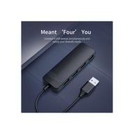 Концентратор Choetech USB 3.1 to 3хUSB 3.0+RJ45(1GB) Ethernet 4in1 (HUB-U02-BK) - фото 4