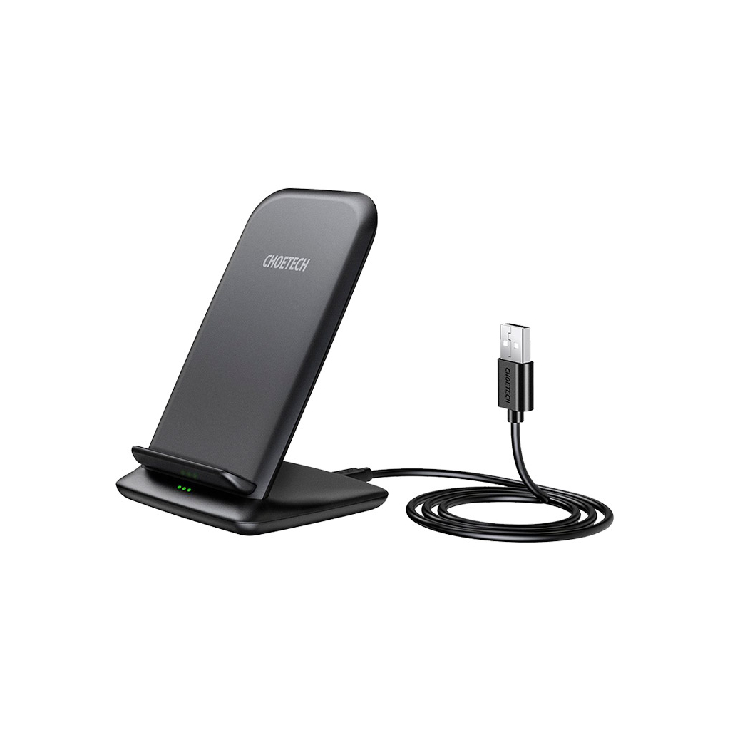 Зарядний пристрій Choetech 15W Fast Wireless Charging Stand 2coils black (T555-F-BK) - фото 3 Зарядний пристрій Choetech 15W Fast Wireless Charging Stand 2coils black (T555-F-BK) - фото 3