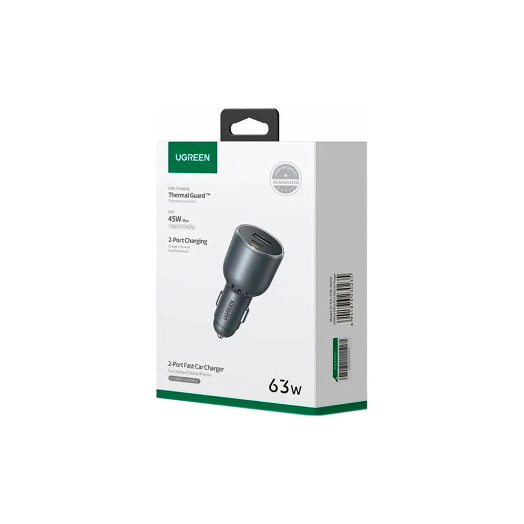 Зарядний пристрій Ugreen 2xUSB 63W (USB-C+USB-A) QC3.0 (EC701) (35023) - фото 3 Зарядний пристрій Ugreen 2xUSB 63W (USB-C+USB-A) QC3.0 (EC701) (35023) - фото 3