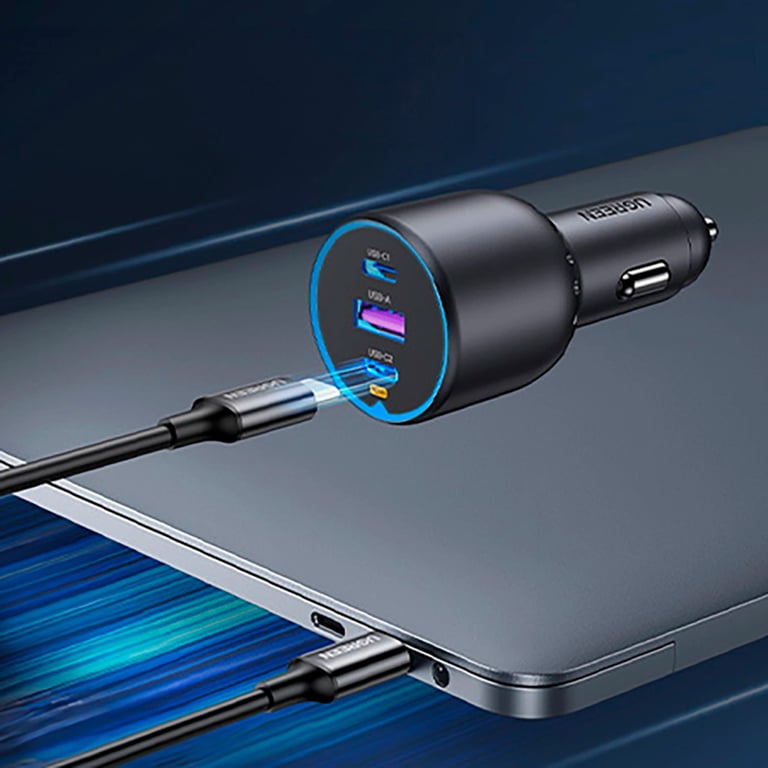 Зарядний пристрій Ugreen 3xUSB 130W (2xUSB-C+USB-A) QC3.0 (EC705) (35025) - фото 4