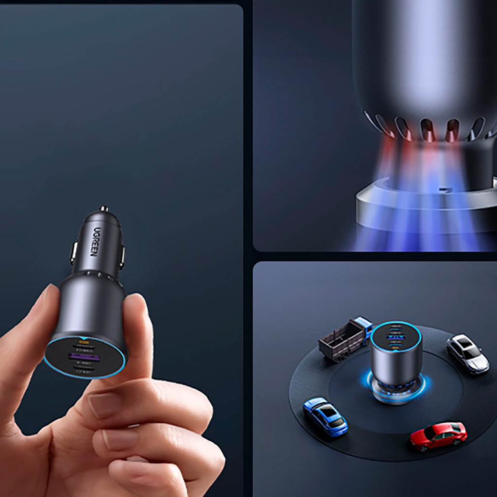 Зарядний пристрій Ugreen 3xUSB 130W (2xUSB-C+USB-A) QC3.0 (EC705) (35025) - фото 6 Зарядний пристрій Ugreen 3xUSB 130W (2xUSB-C+USB-A) QC3.0 (EC705) (35025) - фото 6