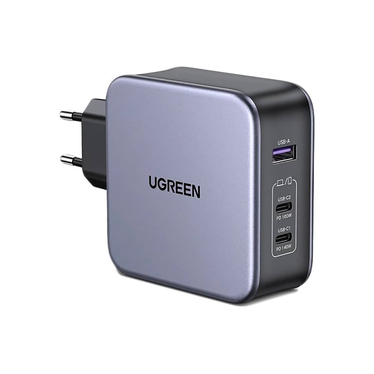 Зарядний пристрій Ugreen 3xUSB 140W (2хUSB-C+USB-A) Gan CD289 with C to C Cable 1.5m (90549) - фото 1