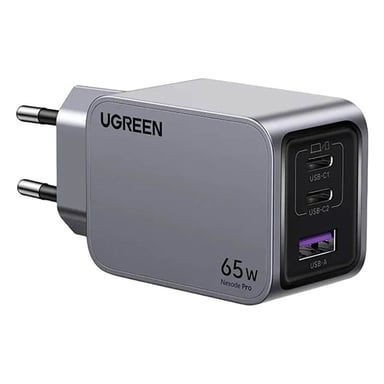 Зарядний пристрій Ugreen 3xUSB 65W (2хUSB-C+USB-A) Gan Nexode Pro X755 (25871) - фото 1