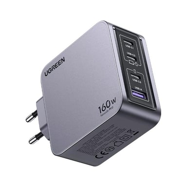 Зарядний пристрій Ugreen 4xUSB 160W (3xUSB-C + USB-A) Gan Nexode Pro X763 (25877) - фото 1