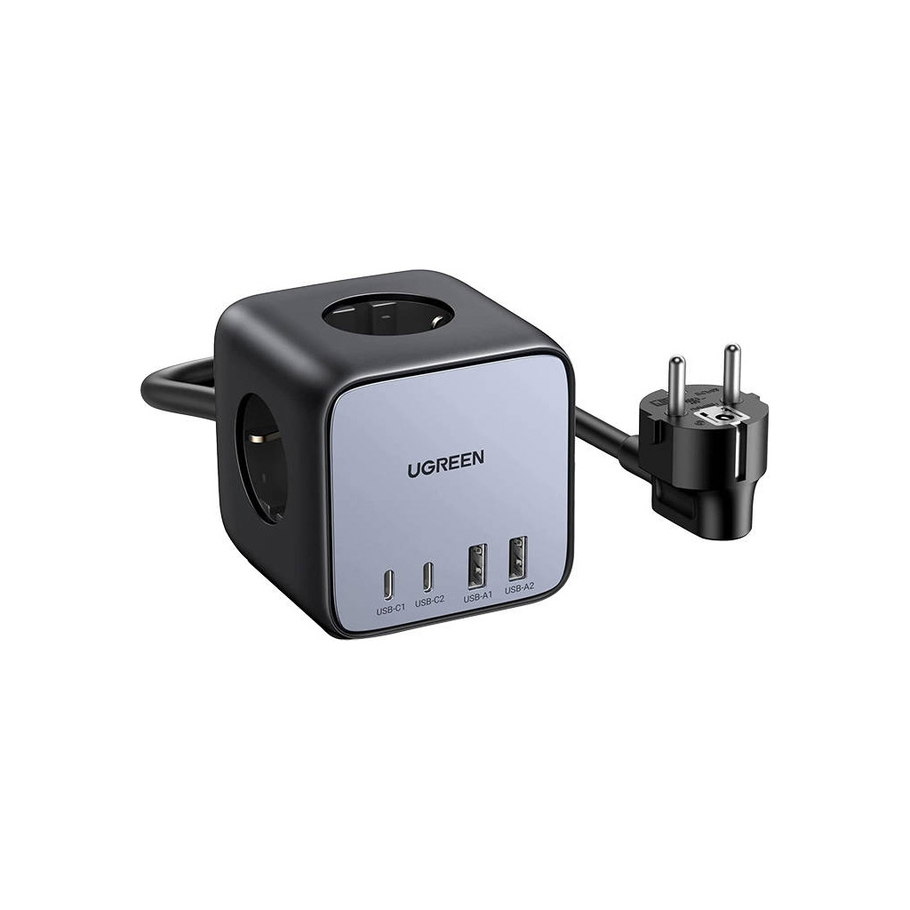 Зарядний пристрій Ugreen 4xUSB 65W DigiNest Cube (2хUSB-C+2xUSB-A) CD268 (60113) - фото 1