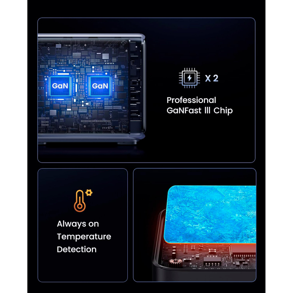 Зарядний пристрій Ugreen 5xUSB 300W Nexode (5хUSB-C) CD333 (90903B) - фото 8 Зарядний пристрій Ugreen 5xUSB 300W Nexode (5хUSB-C) CD333 (90903B) - фото 8