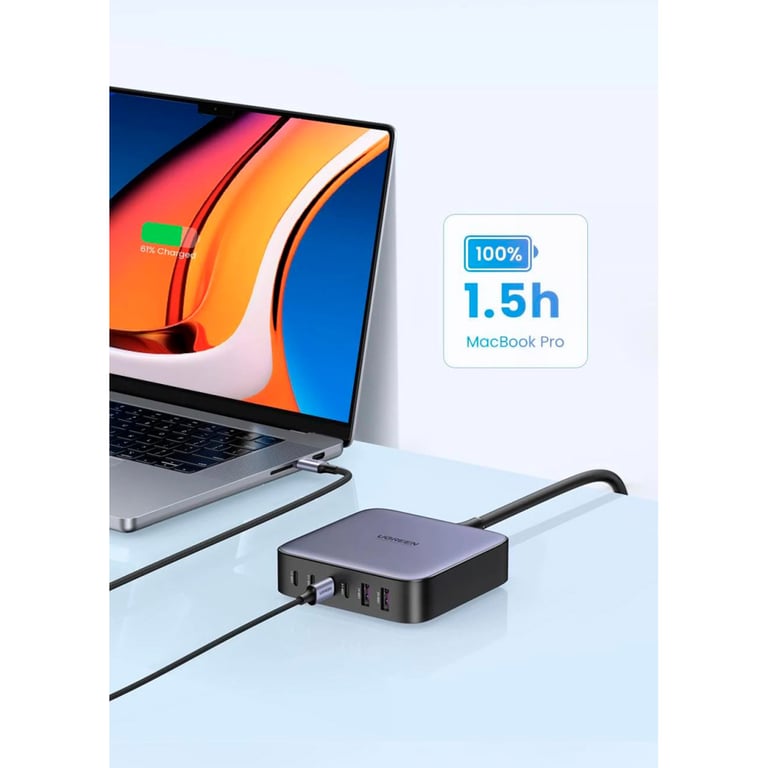 Зарядний пристрій Ugreen 6xUSB 200W (4хUSB-C+2xUSB-A) Gan CD271 (40914) - фото 5