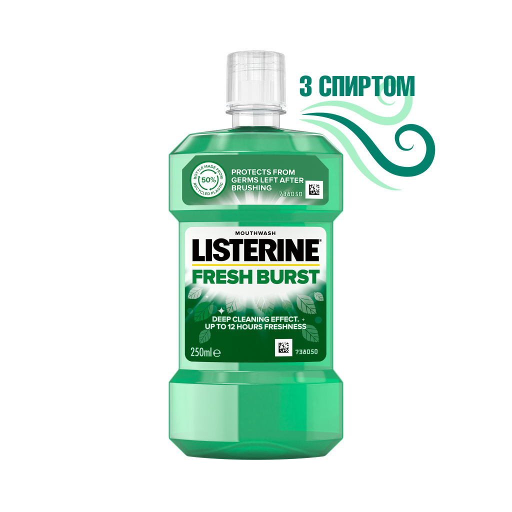 Ополіскувач для порожнини рота Listerine Сплеск свіжості 250 мл (5010123703431) - фото 3 Ополіскувач для порожнини рота Listerine Сплеск свіжості 250 мл (5010123703431) - фото 3