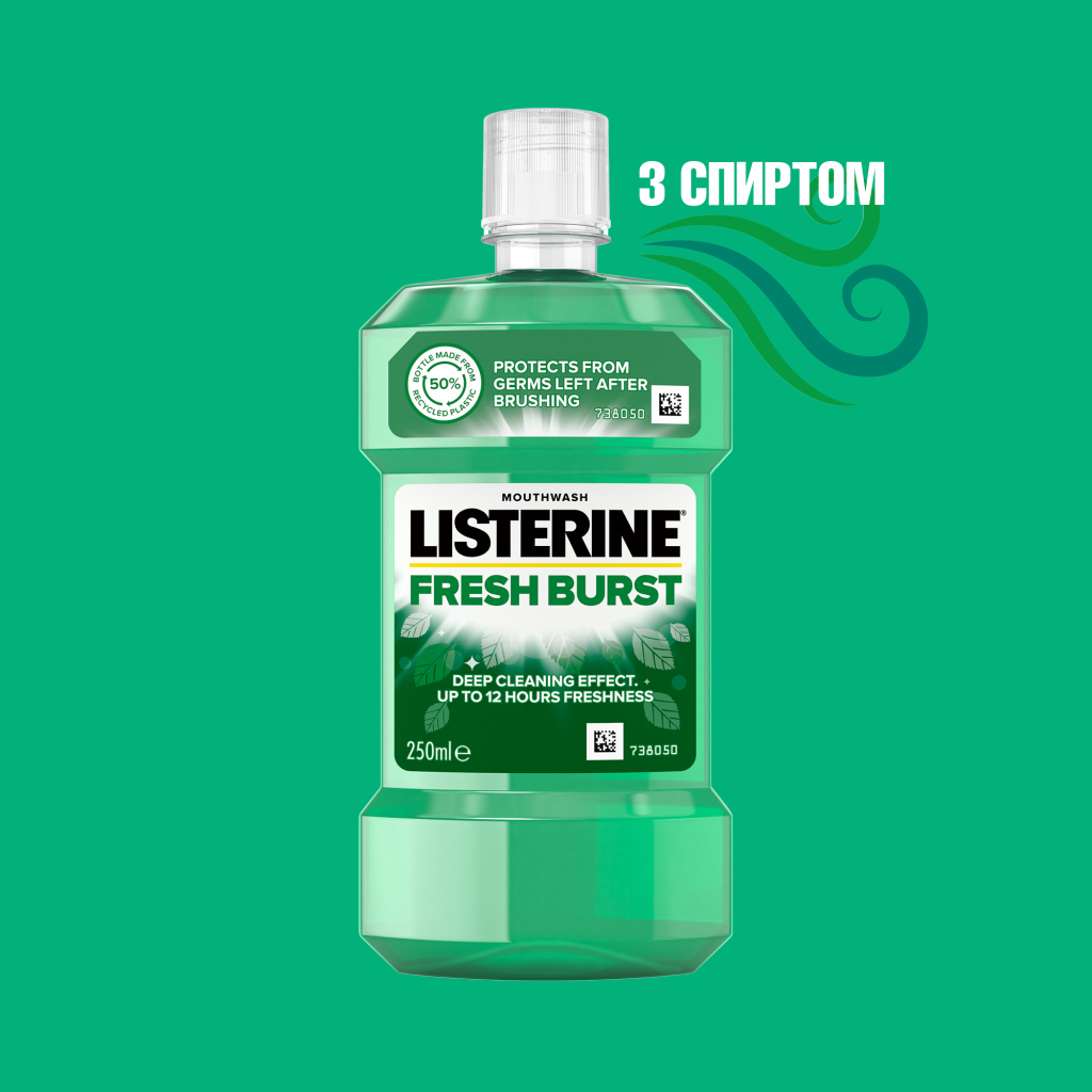 Ополіскувач для порожнини рота Listerine Сплеск свіжості 250 мл (5010123703431) - фото 4 Ополіскувач для порожнини рота Listerine Сплеск свіжості 250 мл (5010123703431) - фото 4