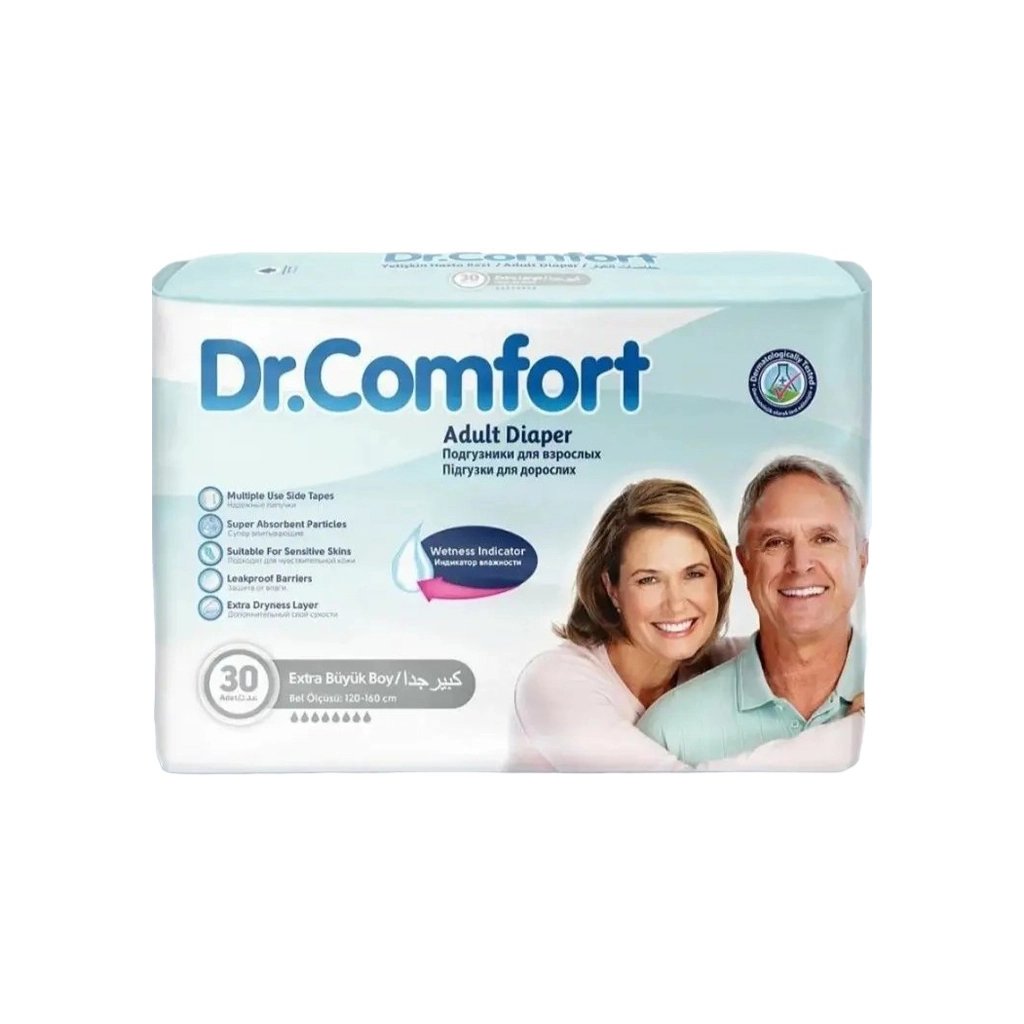 Підгузки для дорослих Dr.Comfort Extra Large 8 крапель 30 шт (8680131205028) - фото 1 Підгузки для дорослих Dr.Comfort Extra Large 8 крапель 30 шт (8680131205028) - фото 1