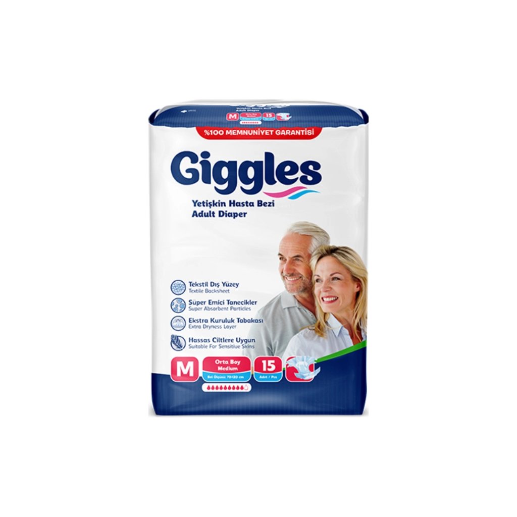 Підгузки для дорослих Giggles Medium 15 шт (8680131204397) - фото 1 Підгузки для дорослих Giggles Medium 15 шт (8680131204397) - фото 1