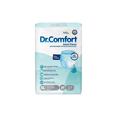 Підгузки для дорослих Dr.Comfort Extra Large 5.5 крапель 30 шт (8680131205622) - фото 1