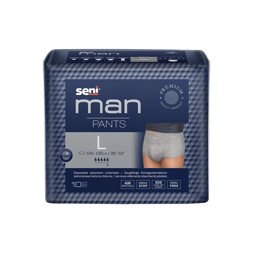 Підгузки для дорослих Seni Man Pants Large 10 шт (5900516800550) Підгузки для дорослих Seni Man Pants Large 10 шт (5900516800550)