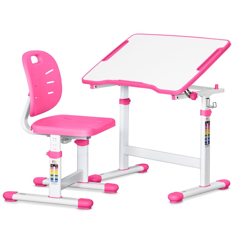Парта зі стільцем Evo-kids Pink (Evo-07 Ergo PN) - фото 1