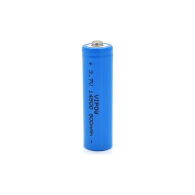 Акумулятор 14500 Li-Ion (size AA), 800mAh, 3.7V, TipTop, blue Vipow (ICR14500-800mAhTT / 25545) - фото 1