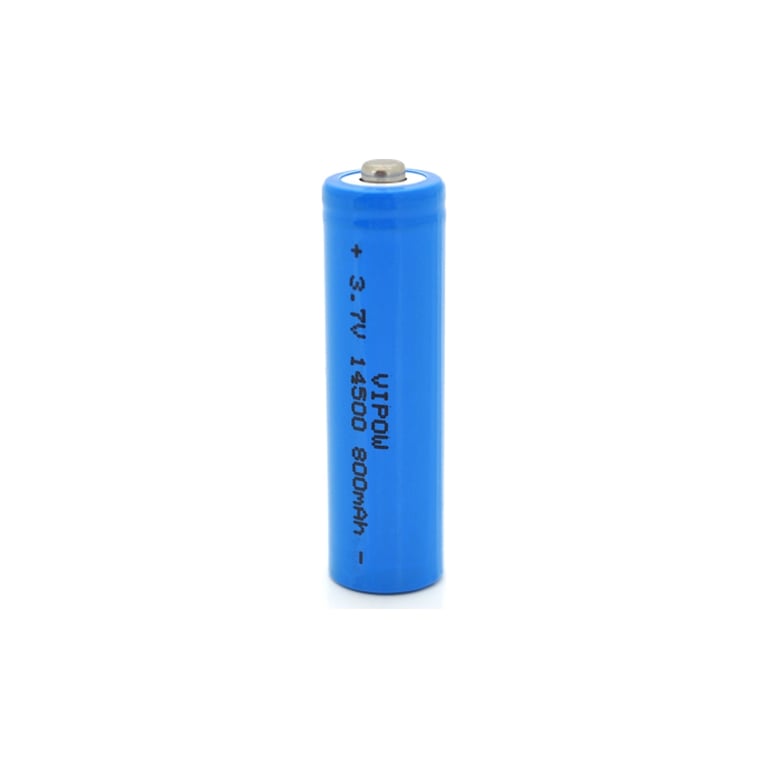 Акумулятор 14500 Li-Ion (size AA), 800mAh, 3.7V, TipTop, blue Vipow (ICR14500-800mAhTT / 25545)