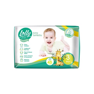 Підгузки Lolly Soft Midi 3 4-9 кг 45 шт (4820174981259) - фото 1