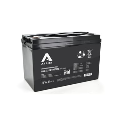 Батарея до ДБЖ AZBIST 12V 100 Ah Super GEL (ASGEL-121000M8) - фото 1