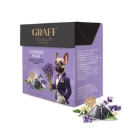 Чай Graff Lavender Walk Чорний з ароматом бергамоту та лаванди 20 пірамідок по 1.8 г (4820279611129) - фото 1